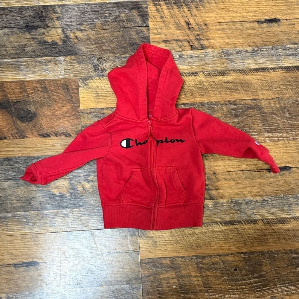 Champion Kids Bright Red Zip-Up Hoodie